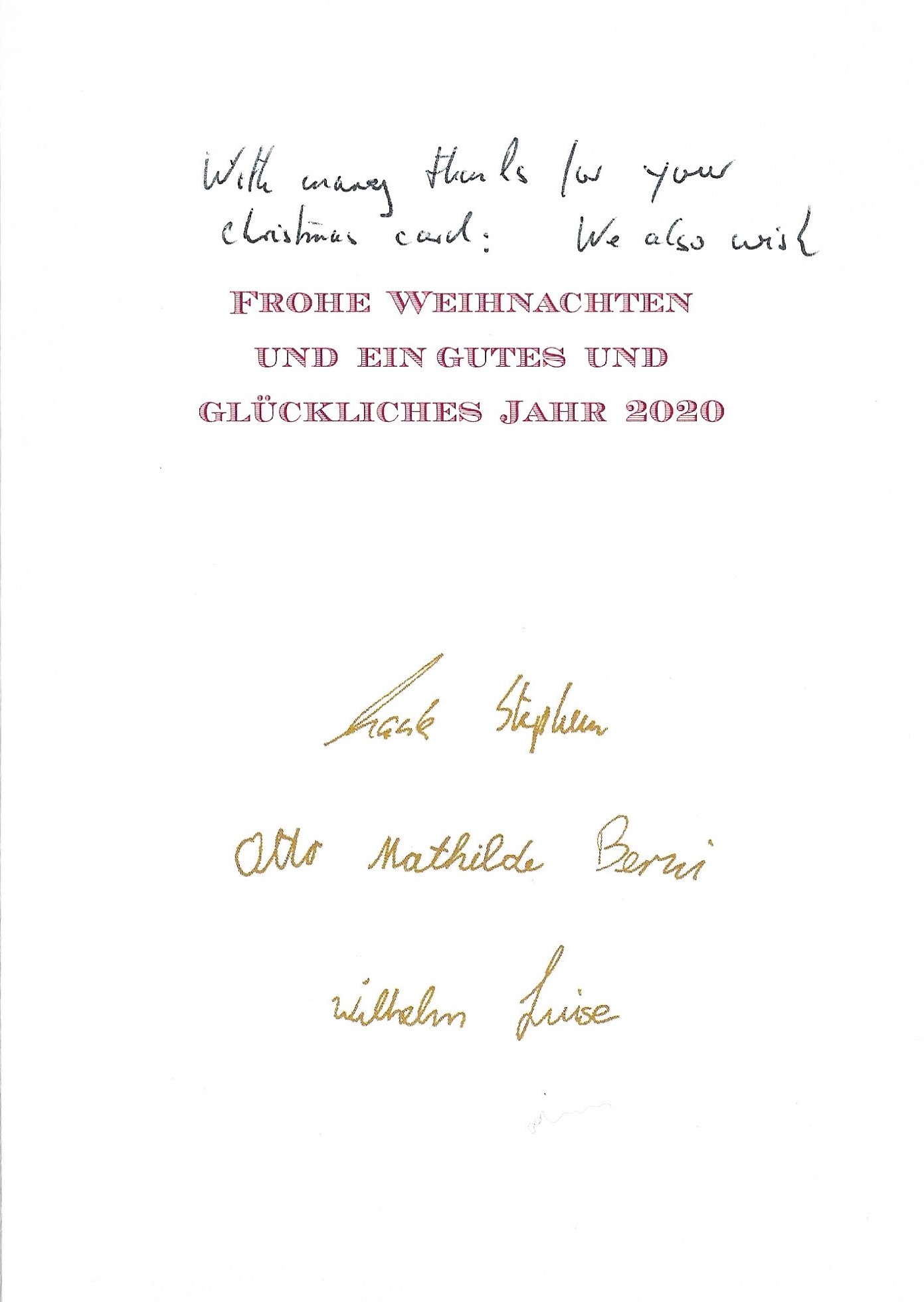 Stephan & Maria Christmas Message