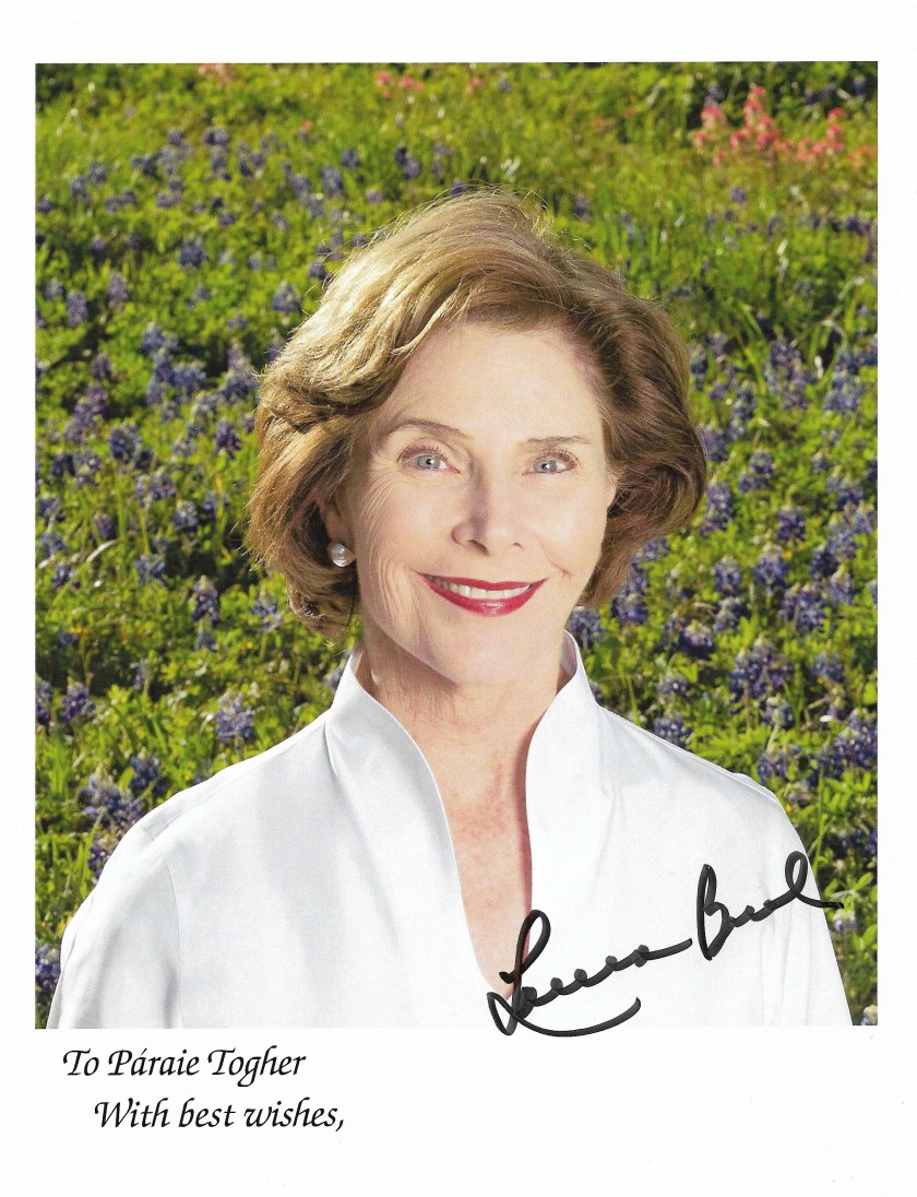 Laura Bush Autograph Photo