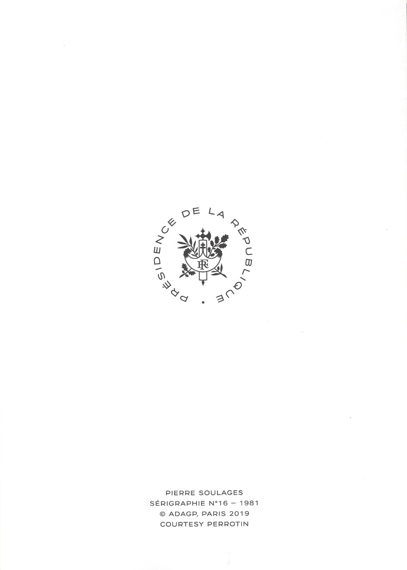 President of France Christmas Card Reverse