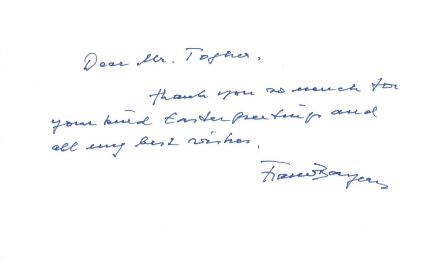 Franz, Duke of Bavaria Easter Card Message