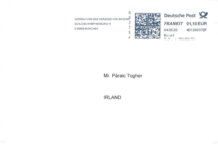 Franz, Duke of Bavaria Easter Envelope Front_LI