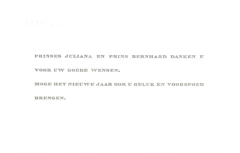 Princess Juliana and Prince Bernhard Christmas and New Year 1995