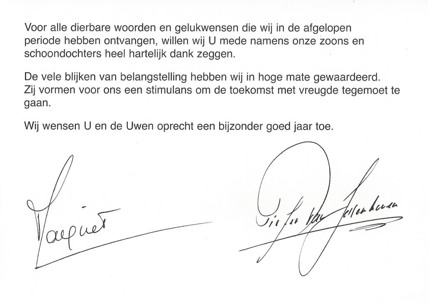 Princess Margriet and Peter 40th Wedding Anniversary Message