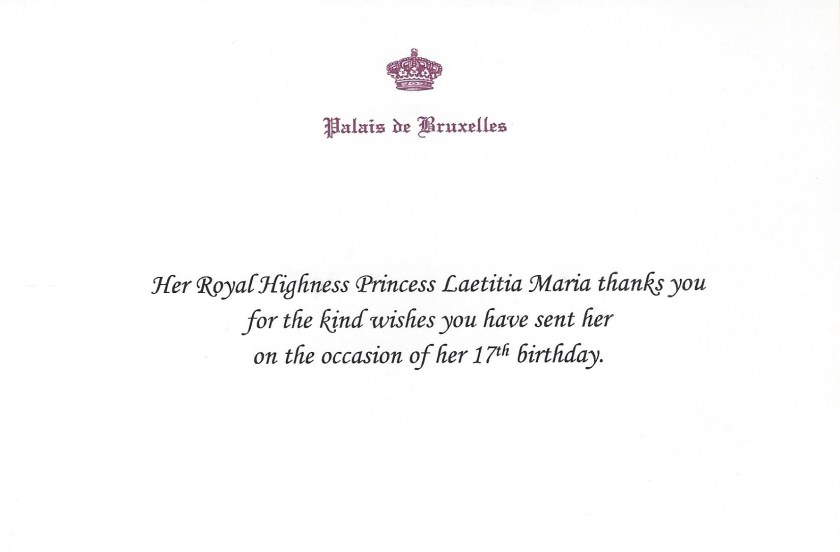 Princess laetitia Maria of Belgium 17th Birthday