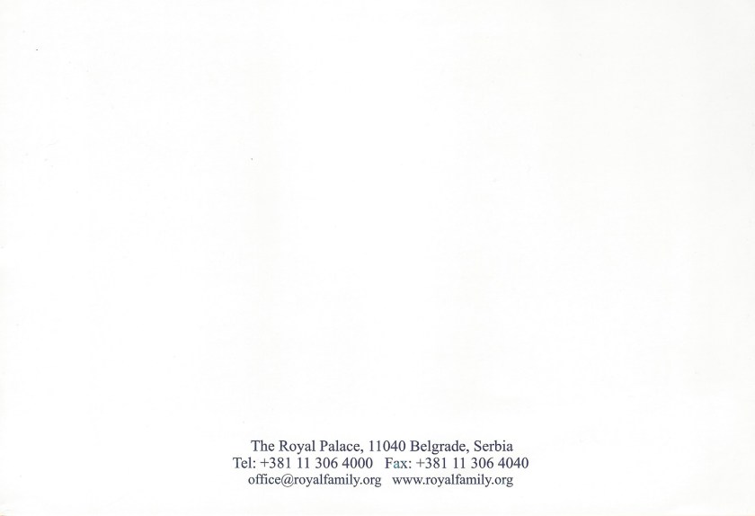 Serbia Christmas Card Reverse 2007