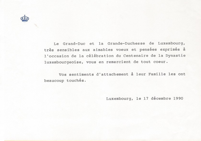 100 years of the Luxembourg Royal Family