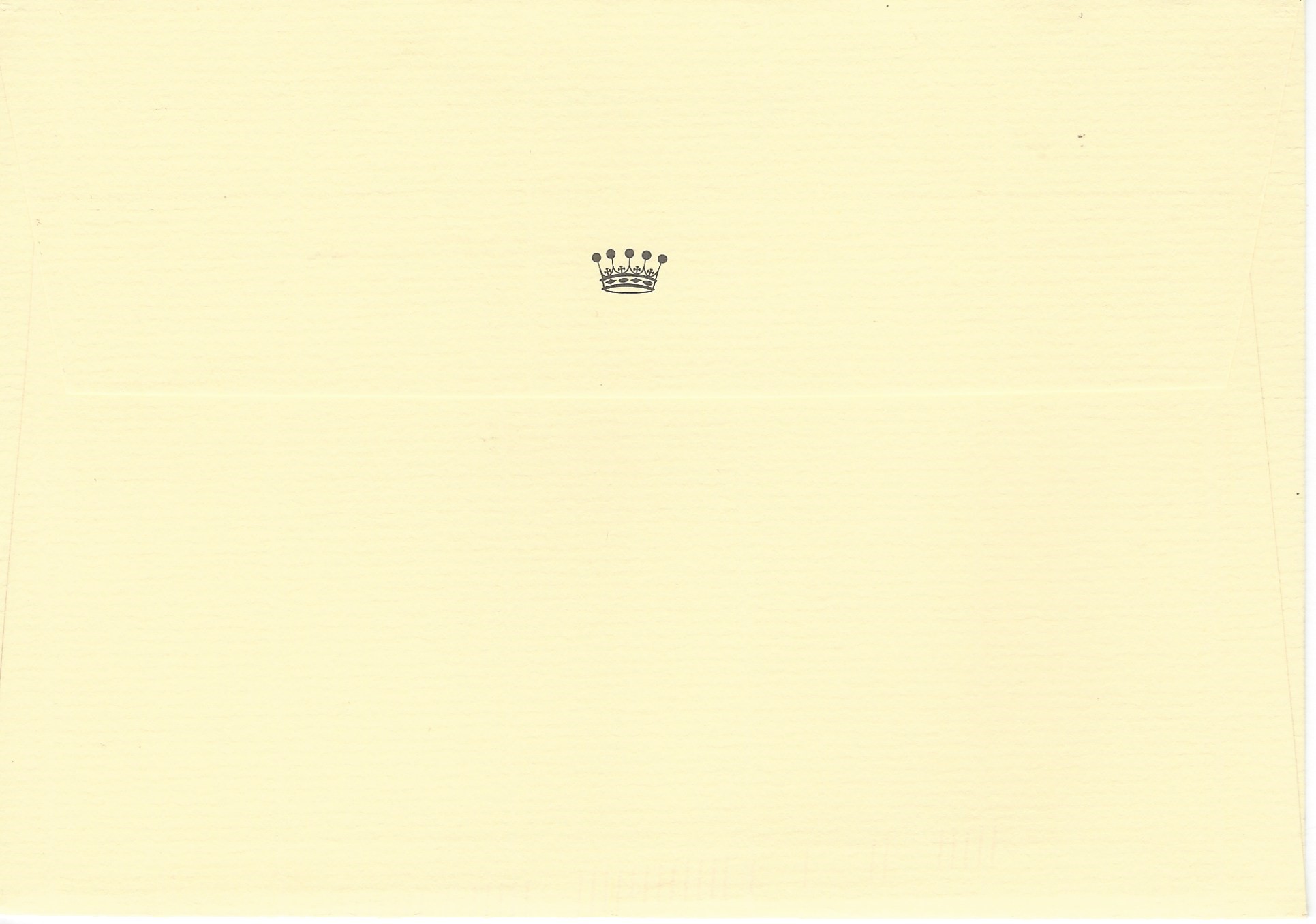 Alison Countess of Rosse 400 year anniversary Envelope Reverse