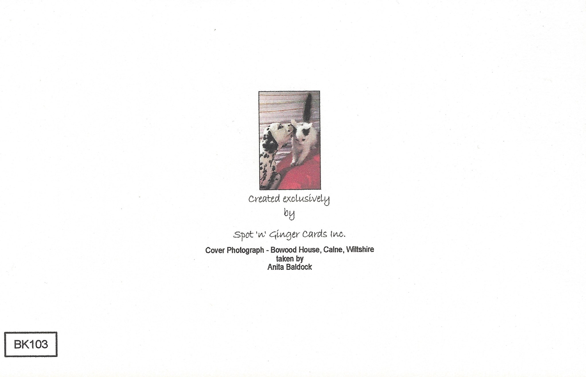 Birth of George, Viscount of Calne and Calstone Card Reverse