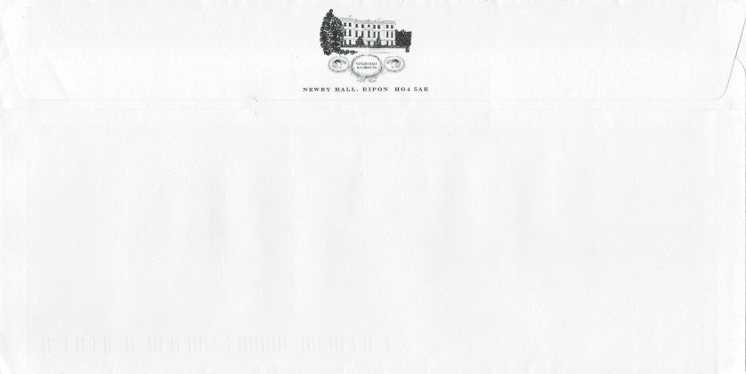 Letter from Richard Compton Newby Hall Envelope
