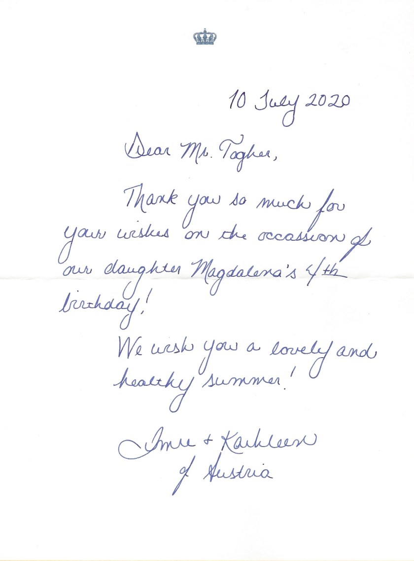 Magdalena's 4th Birthday Letter