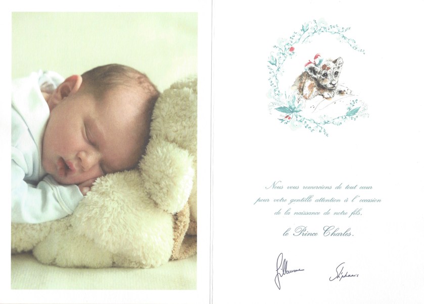 Birth of Prince Charles of Luxembourg Card