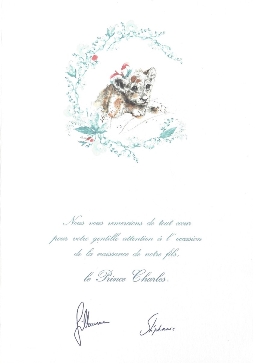 Birth of Prince Charles of Luxembourg Message